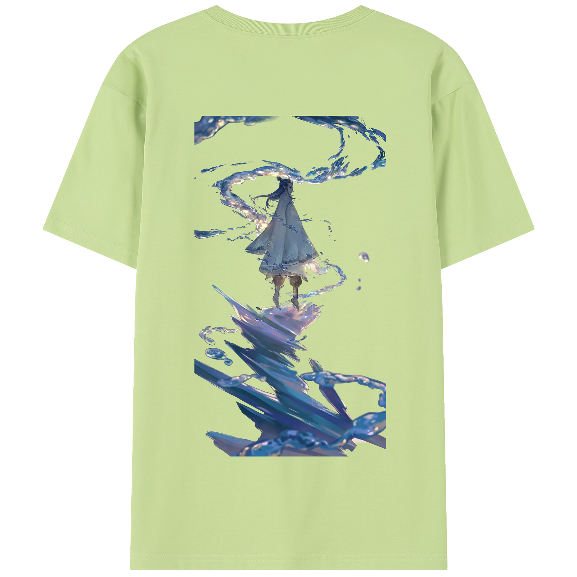 （画像用） Ne Zha 2 ナタ 魔童の大暴れ 綿100％半袖Tシャツ（背面プリント）